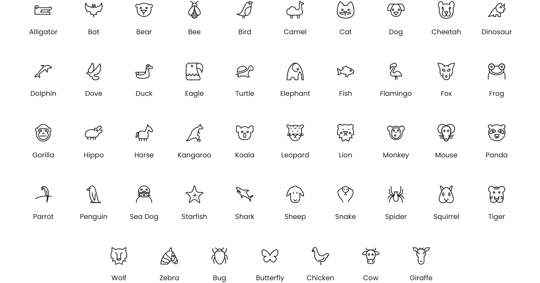 Animals icons