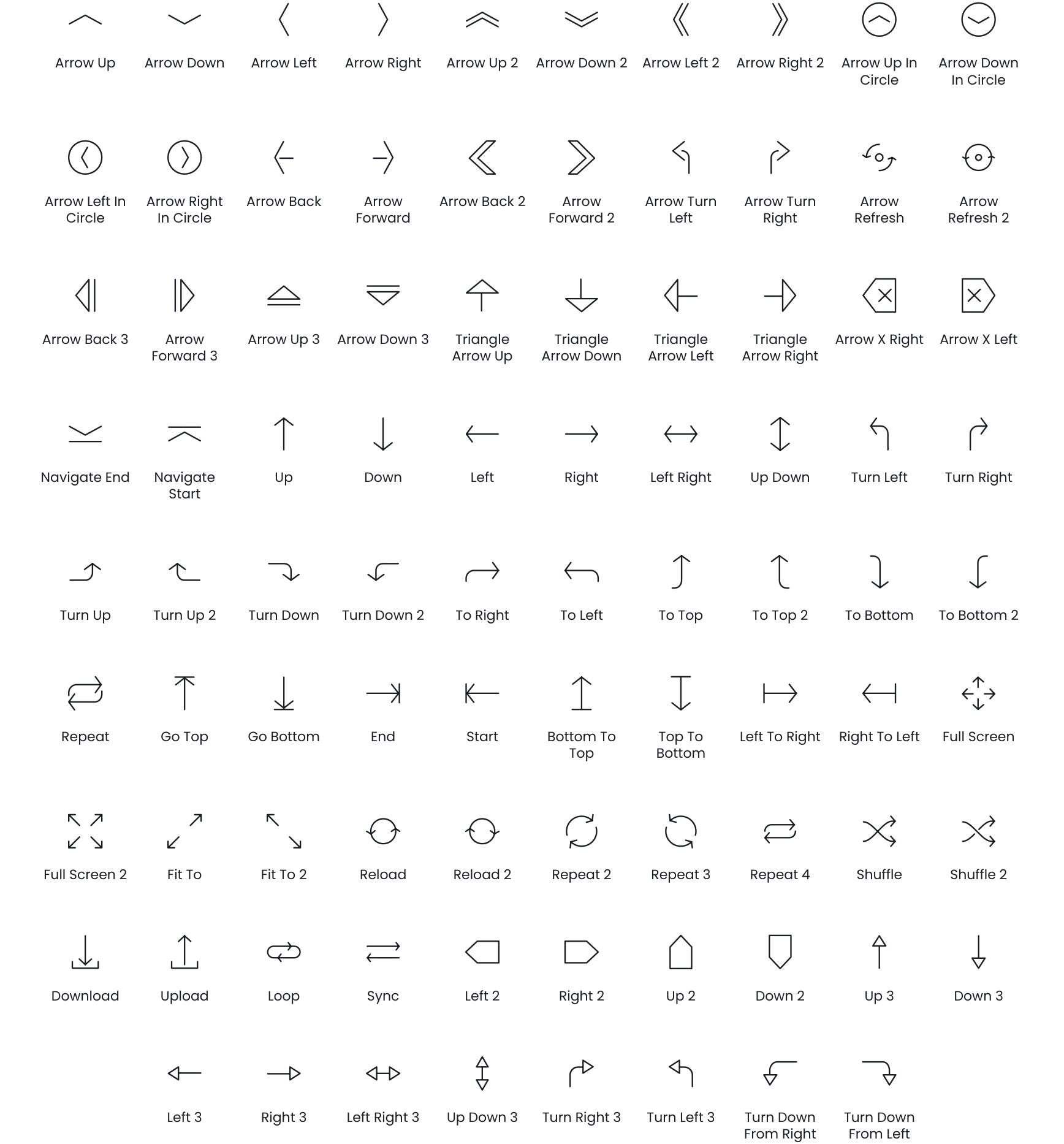 Arrows icons