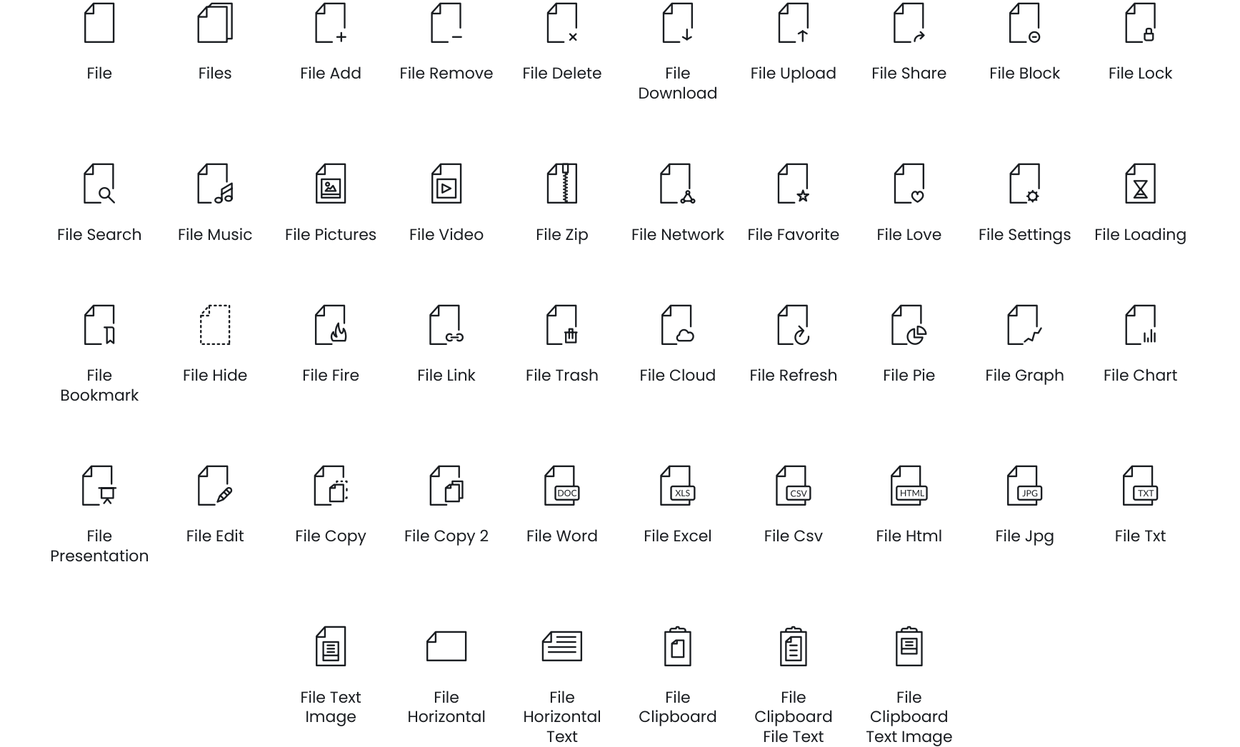 Files icons