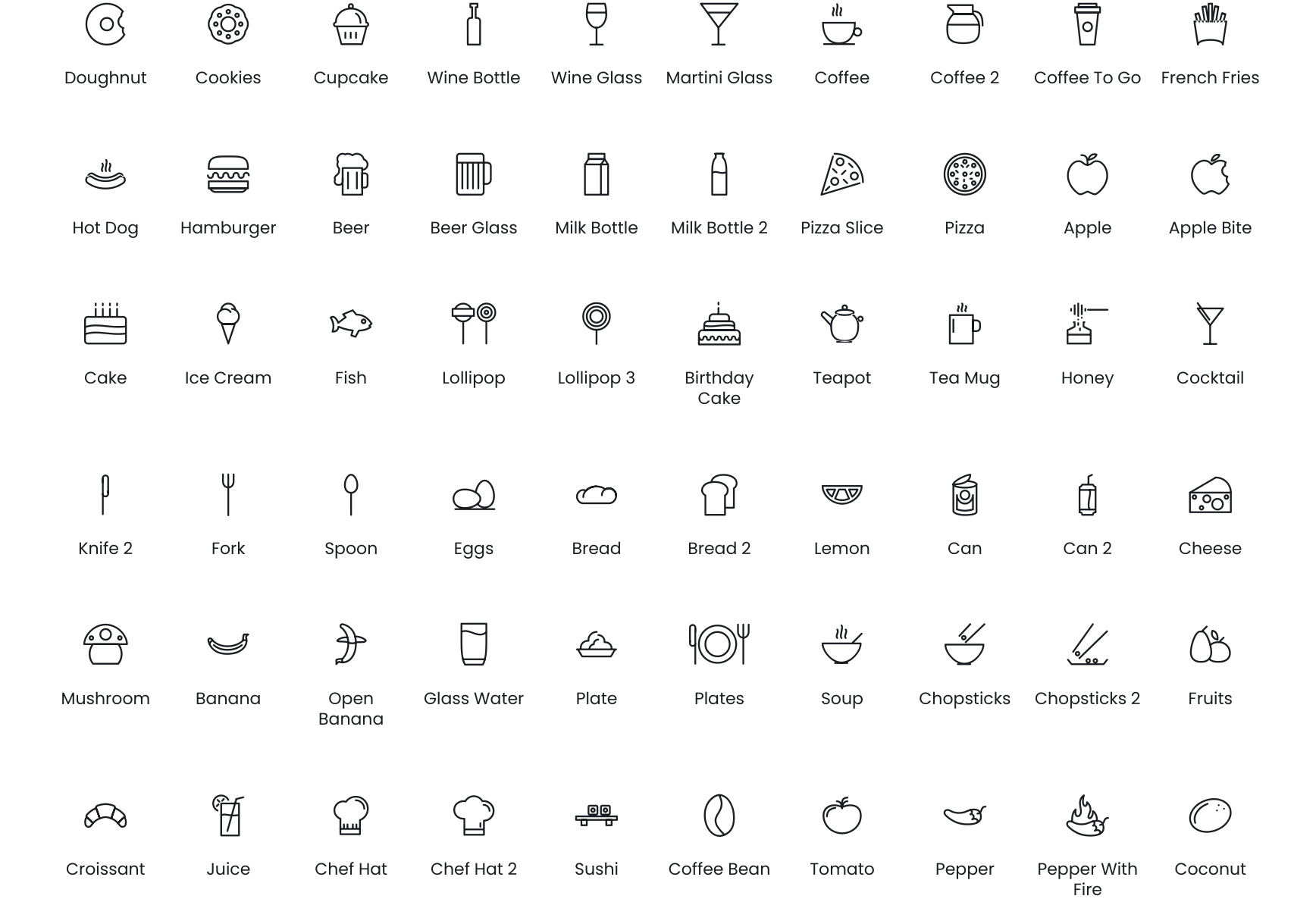 Food & Drinks icons