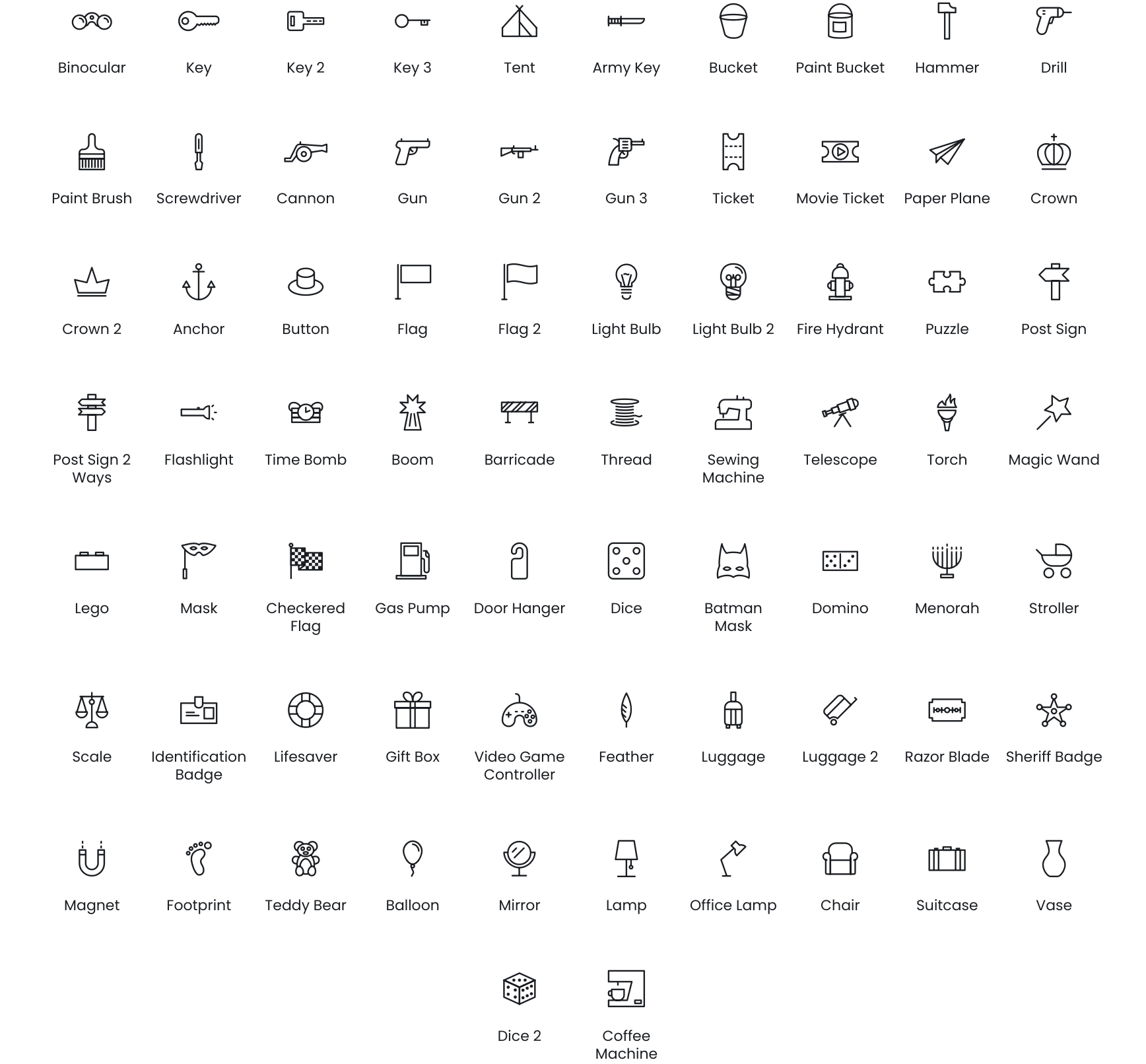 Objects icons