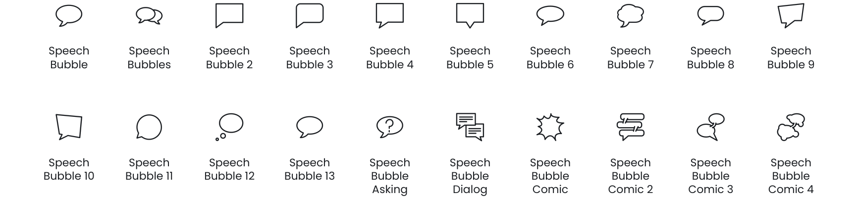 Speech Bubbles icons