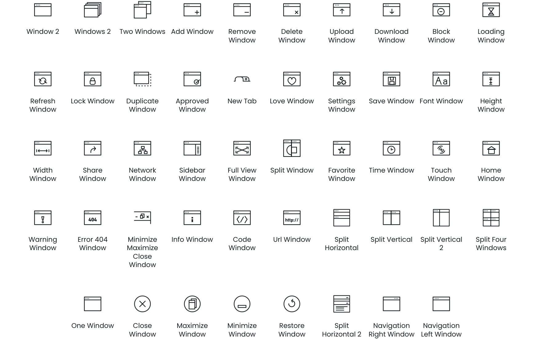 Windows icons