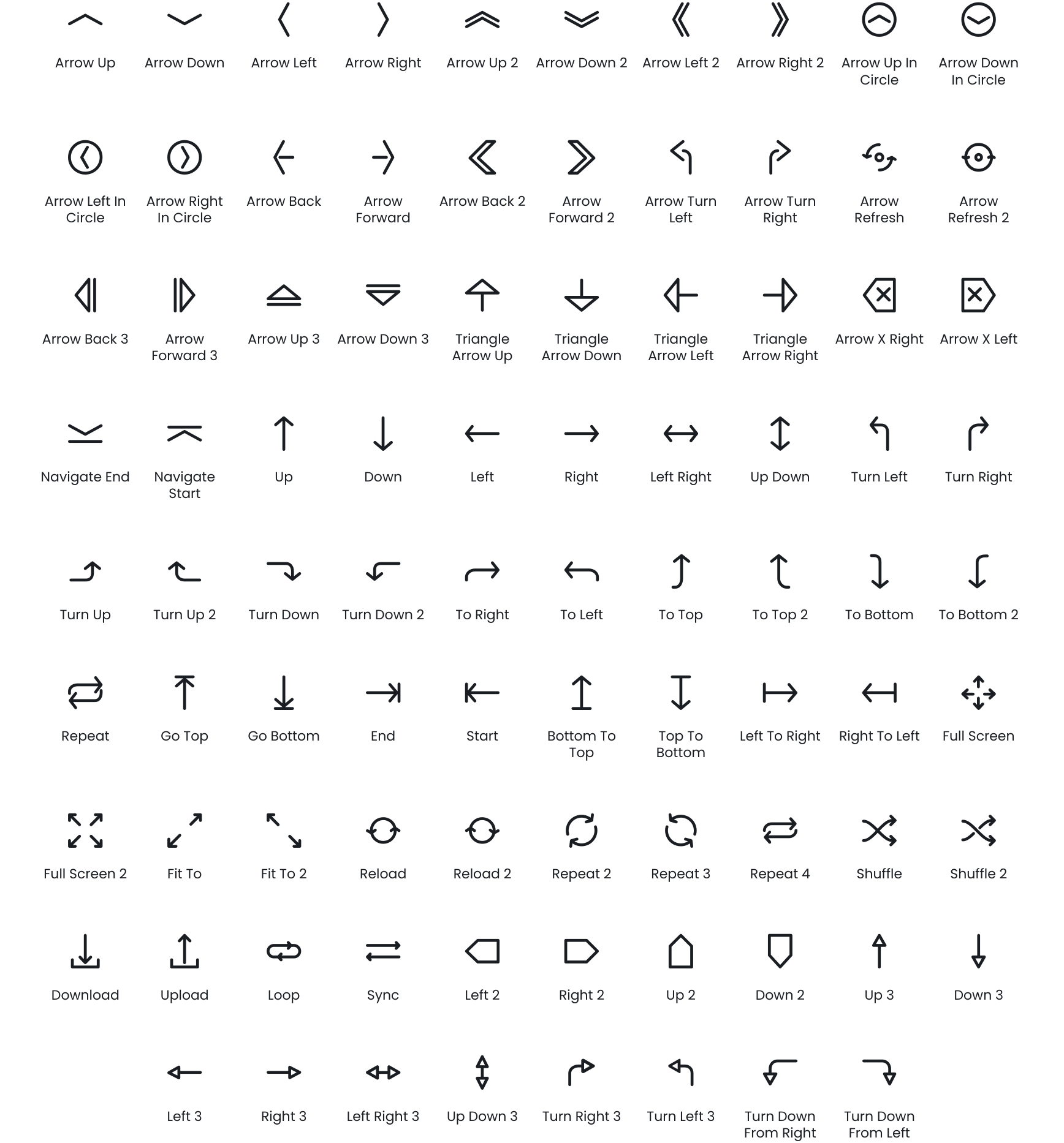 Arrows icons