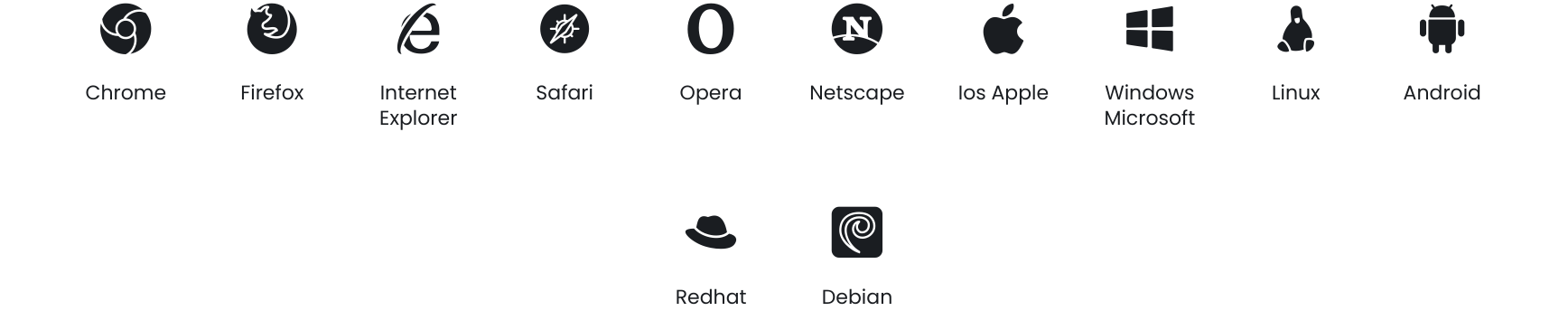 Browsers & Operating Systems icons