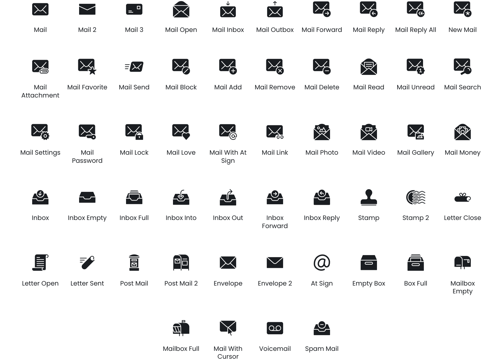 Emails icons