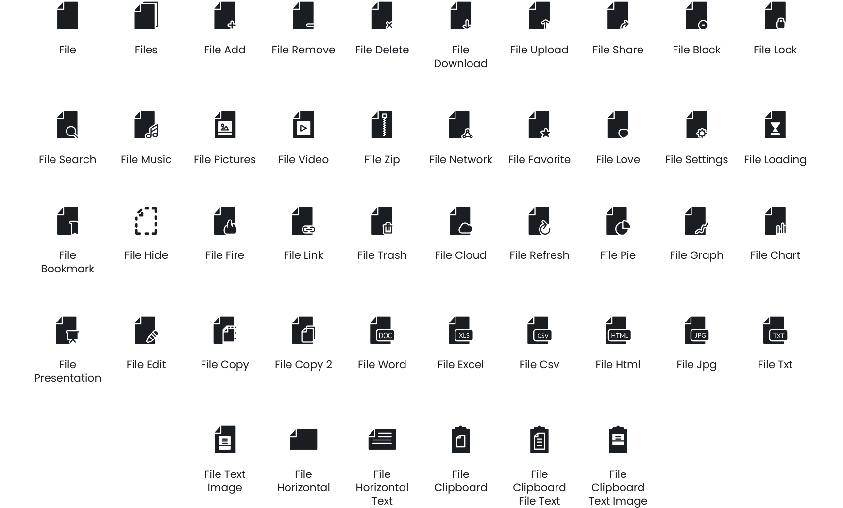 Files icons