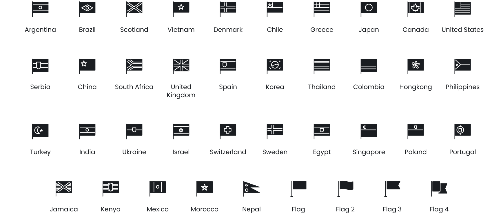 Flags icons