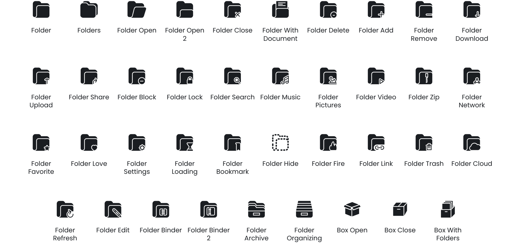 Folders icons