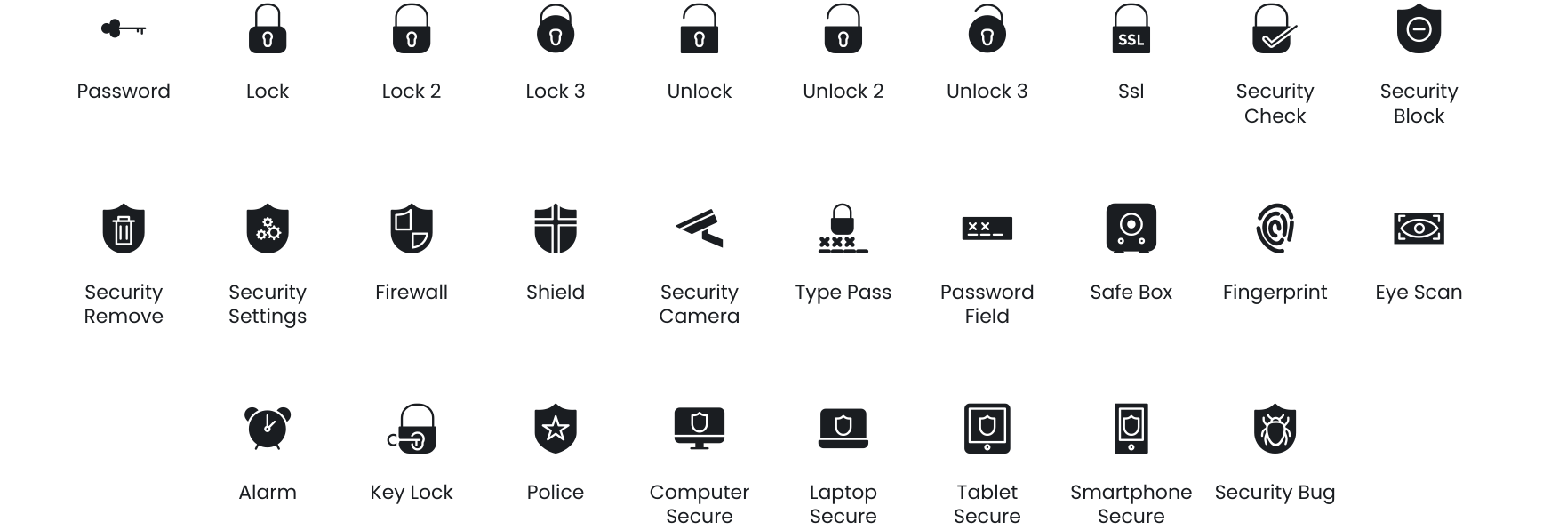 Security icons