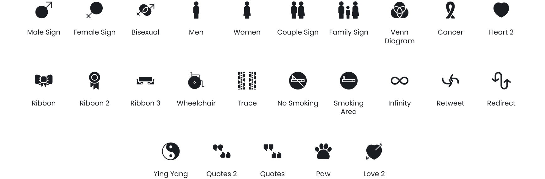 Signs & Symbols icons