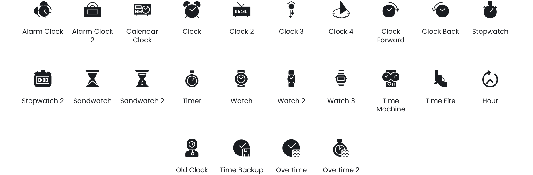 Time icons