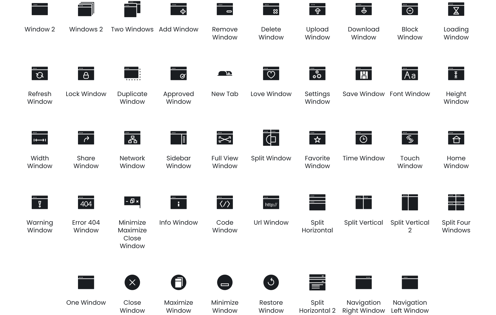 Windows icons