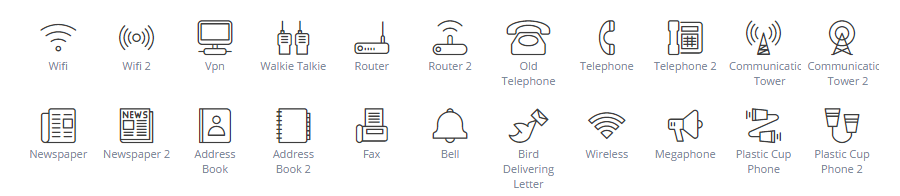 Communications & Network icons