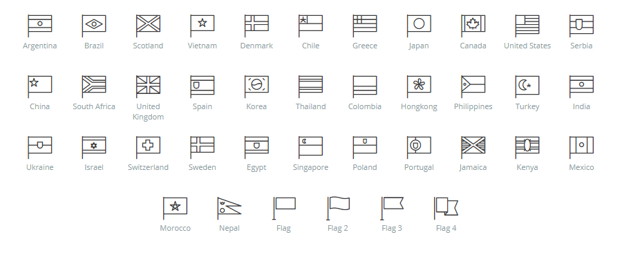 Flags icons