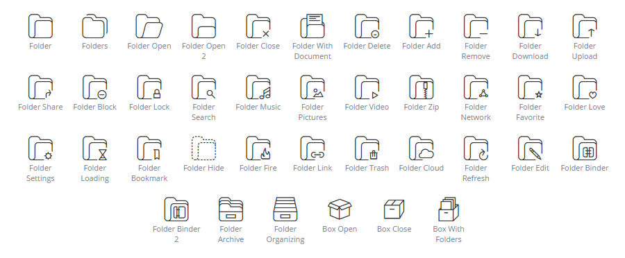 Folders icons