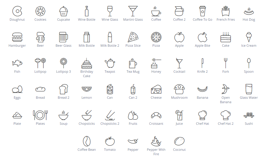 Food & Drinks icons