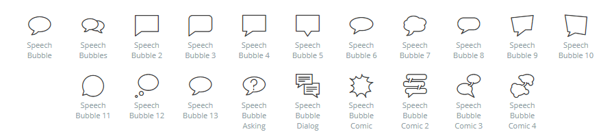 Speech Bubbles icons