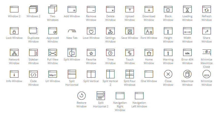 Windows icons