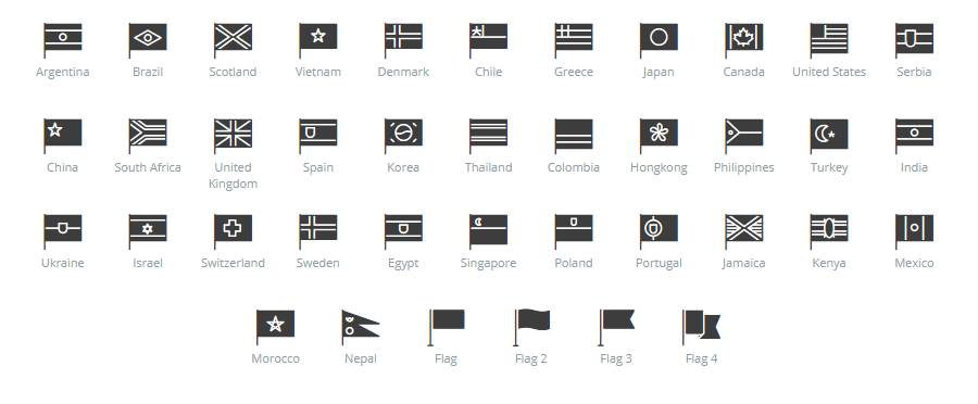 Flags icons