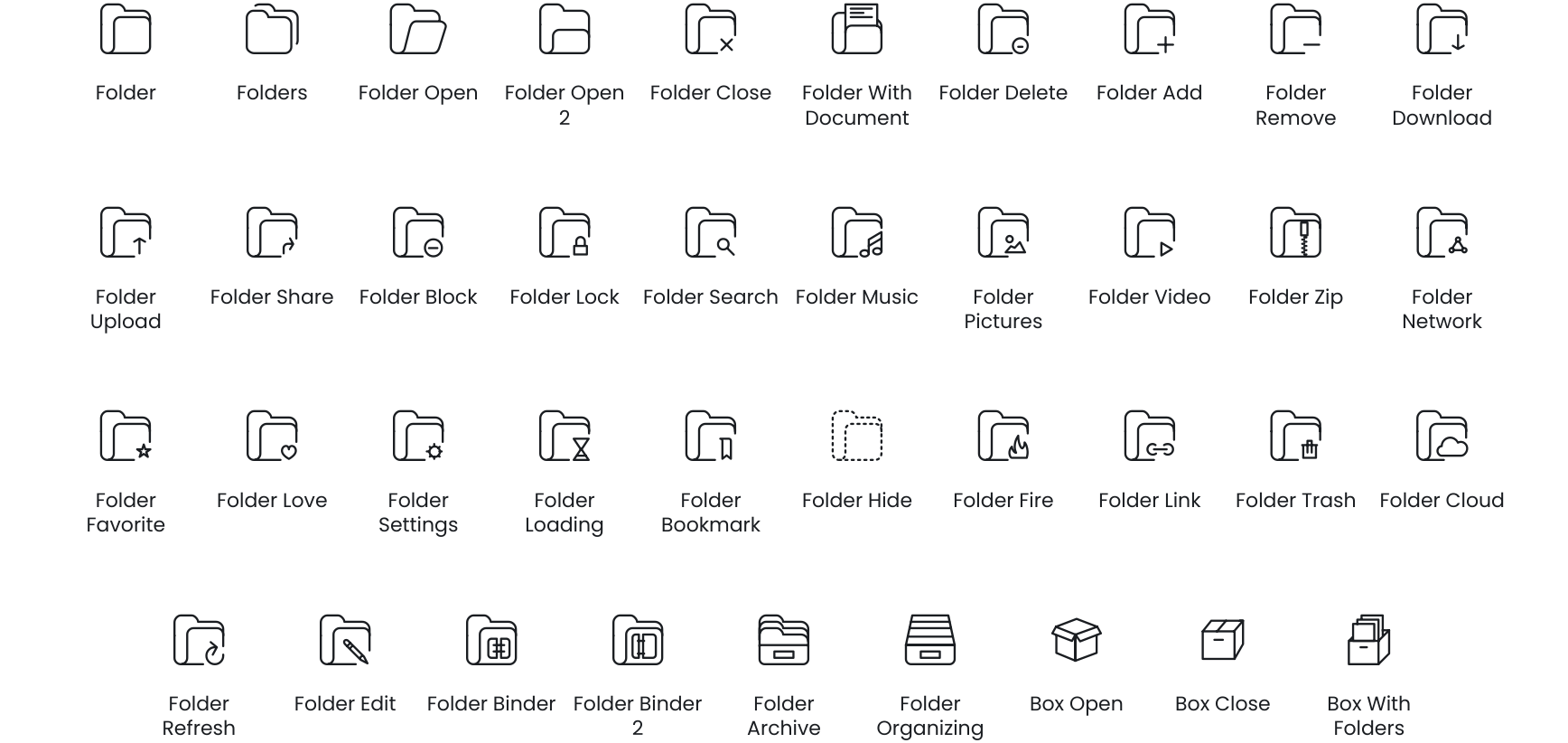 Folders icons