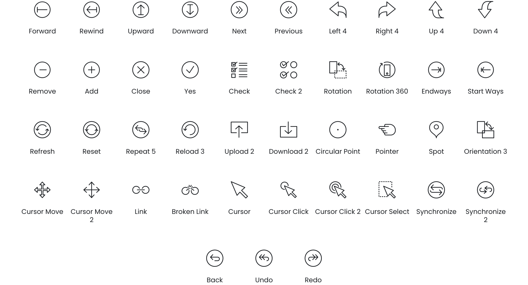 Interface icons