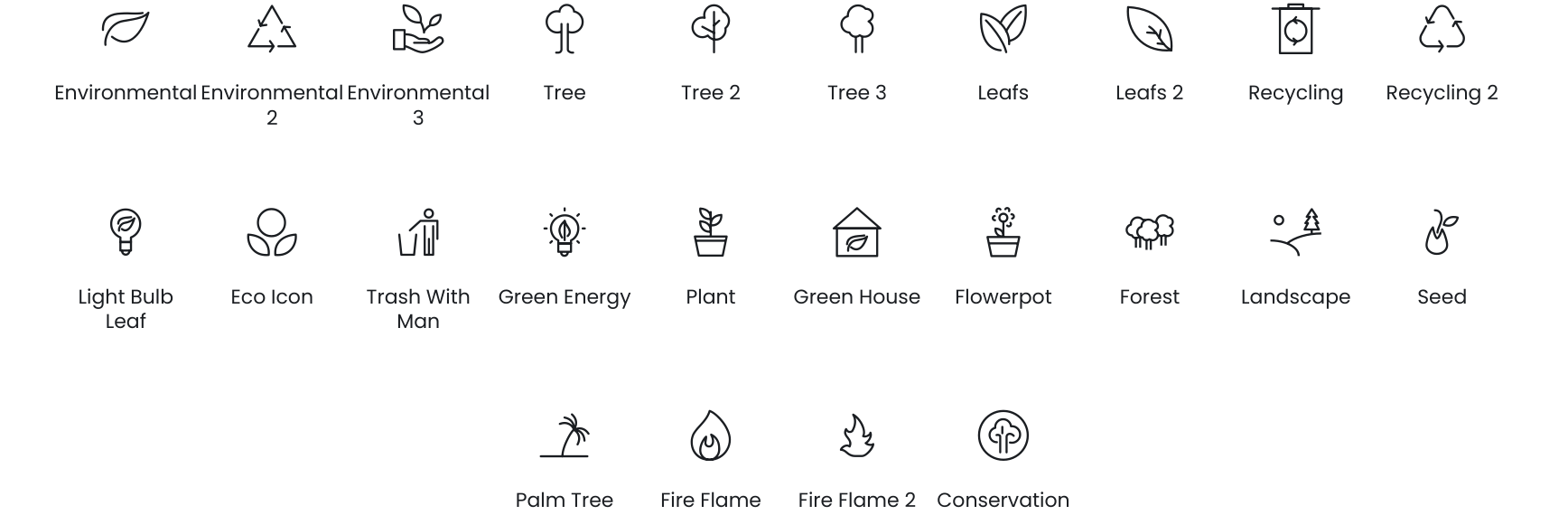 Nature icons