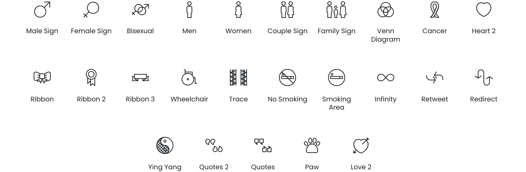 Signs & Symbols icons