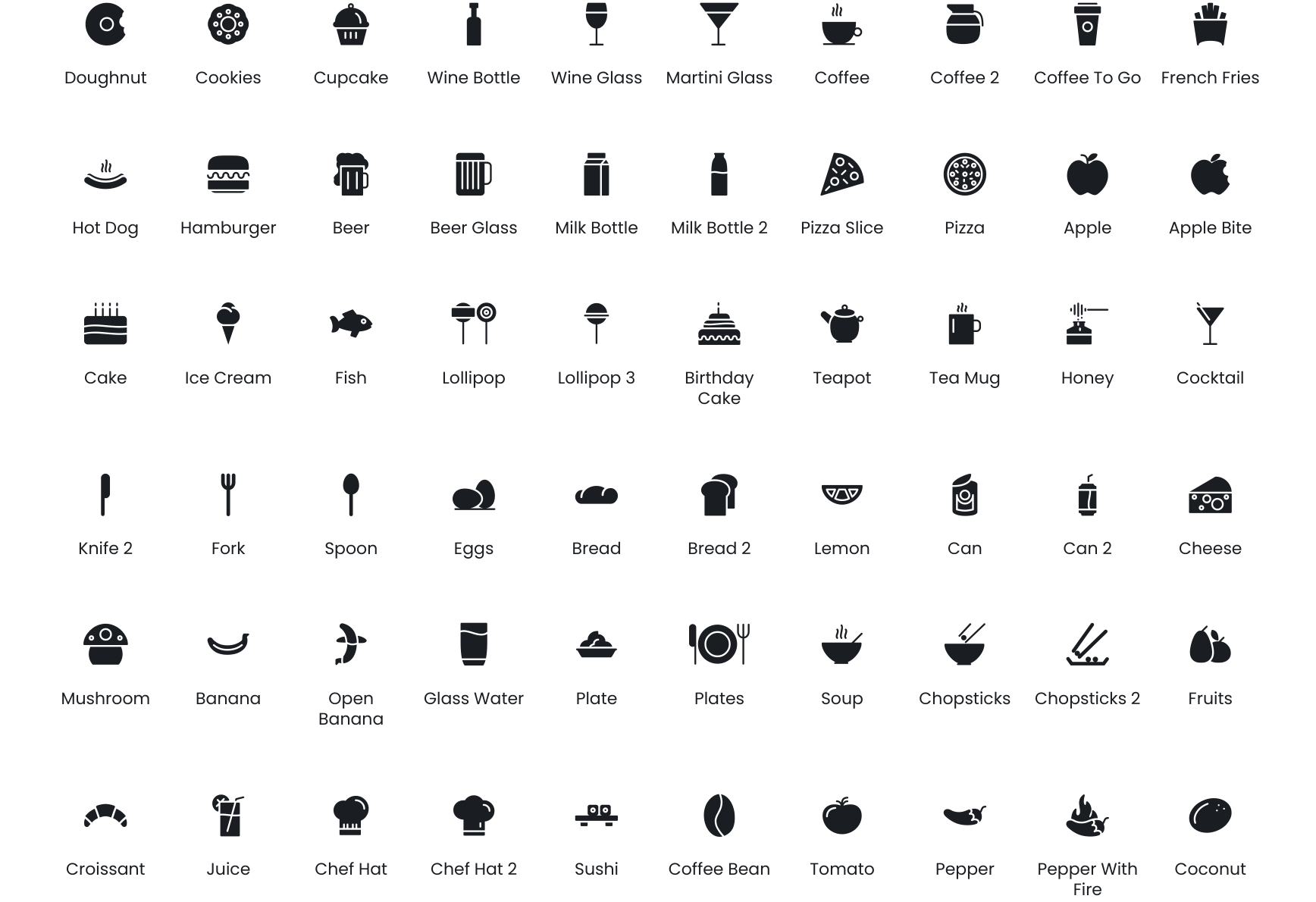 Food & Drinks icons