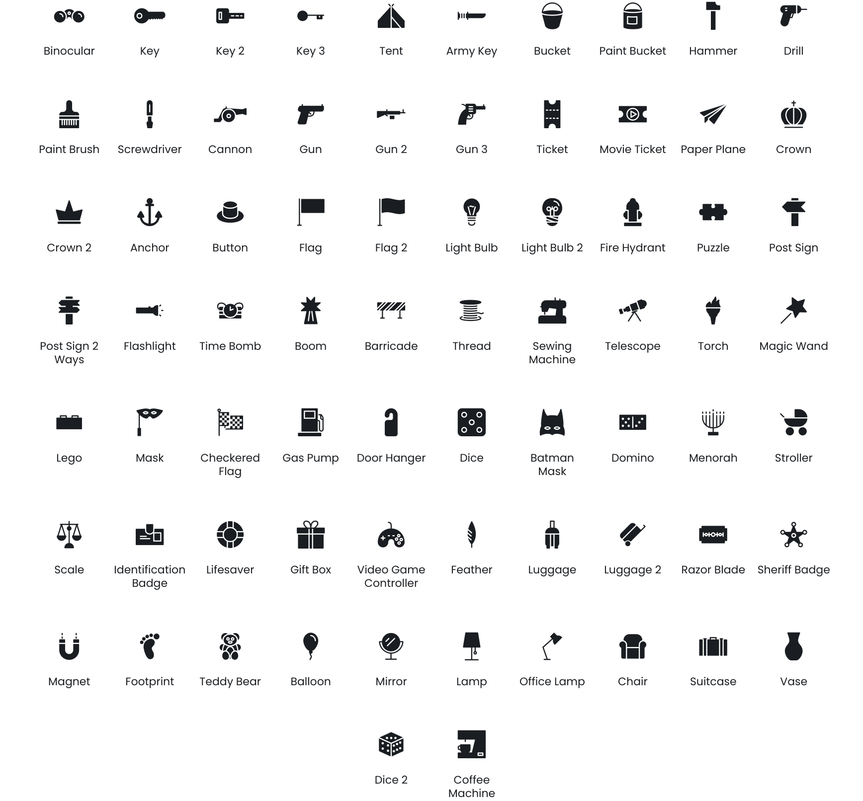 Objects icons