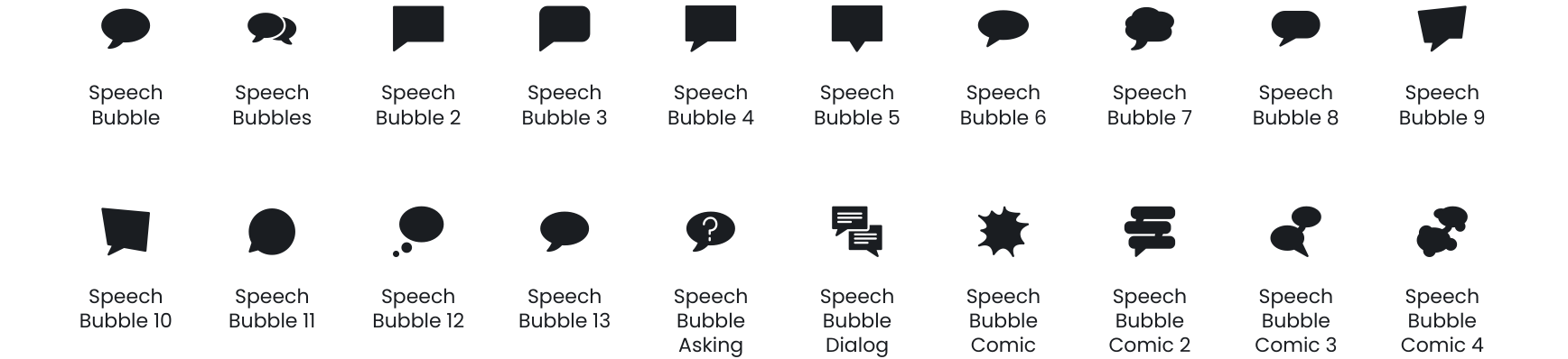 Speech Bubbles icons